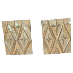 Pair of Italian Bronze Decorative Door Pull in Bronze
