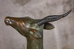 Pair of Italian Bronze Standing Deer