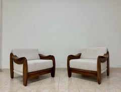 Paar italienische brutalistische Sessel