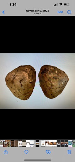 Pair Of Italian Brutalist Bronze Sconces