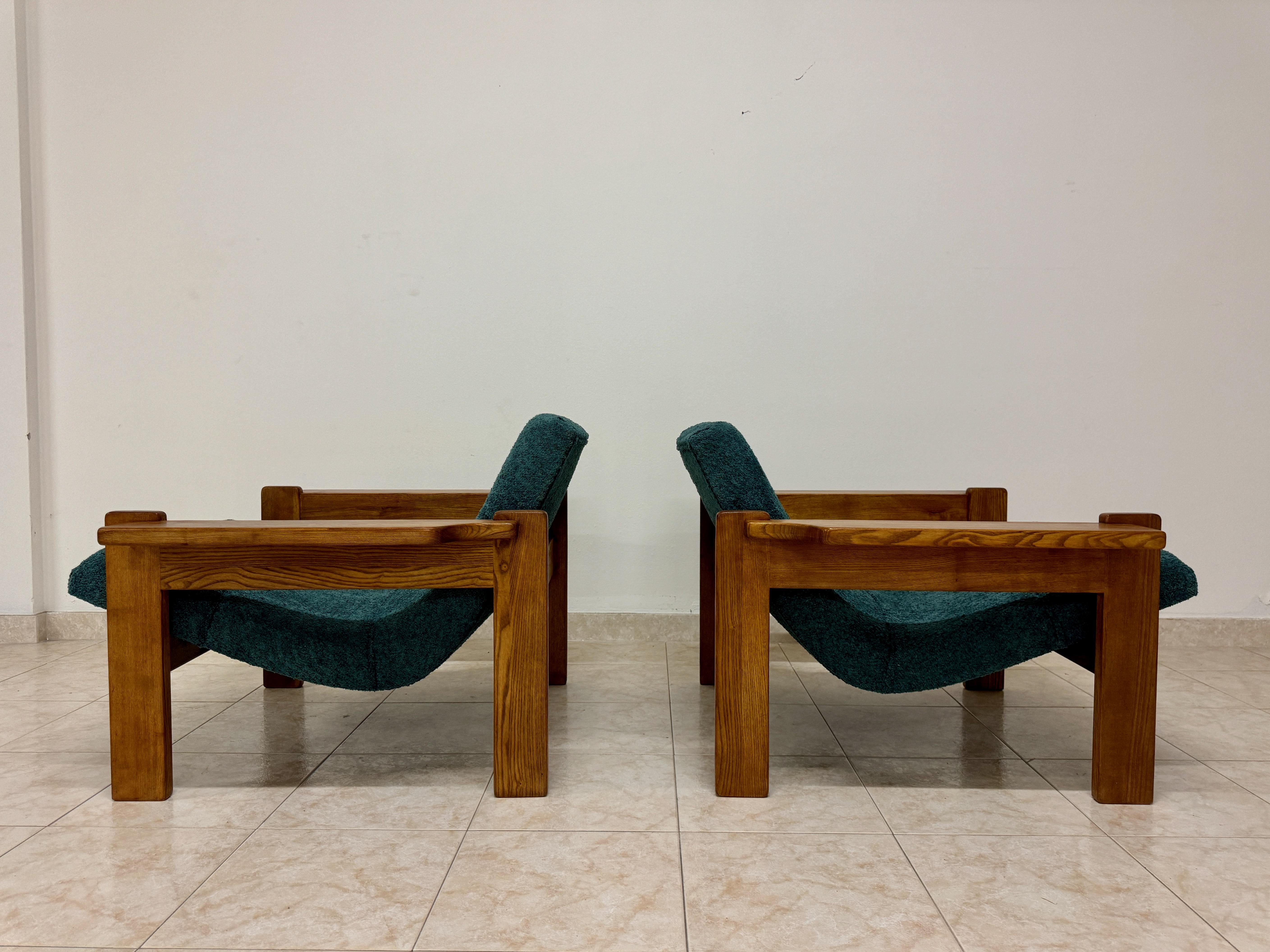 Pareja de sillones italianos de estilo brutalista en venta 1