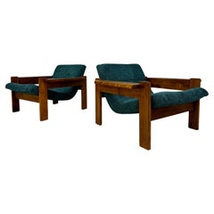 Paar italienische Sessel im brutalistischen Stil