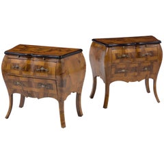 Pair of Italian Burl Nightstands