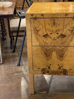 Pair of Italian Burlwood Commodes