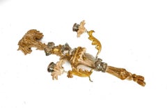 Coppia di lampade italiane dipinte in legno di scimmia Butler