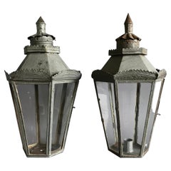 Antique Pair of Italian C19th Lanterns