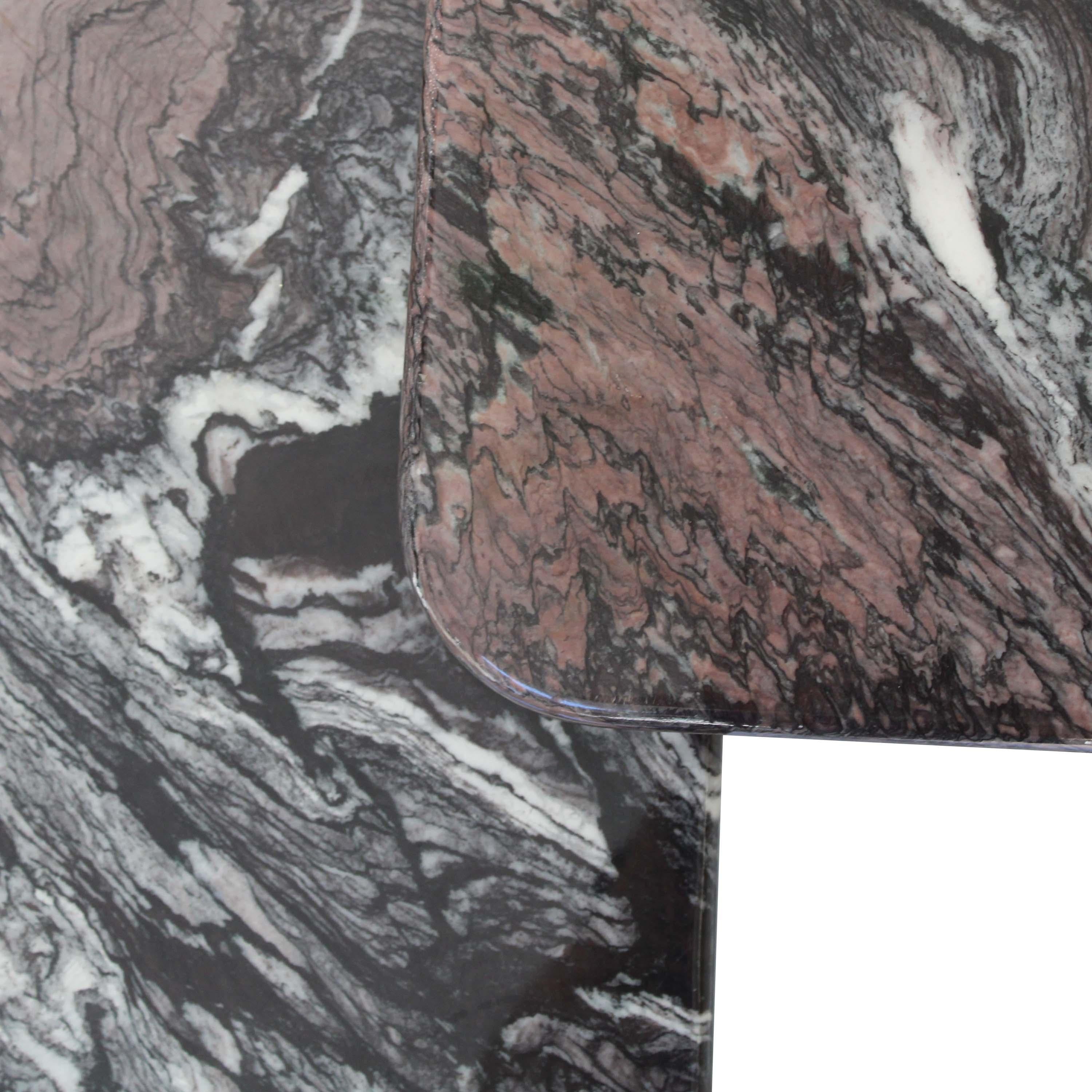 Pair of Italian Calacatta Cipollino Marble Coffee Tables, 1970s For Sale 1