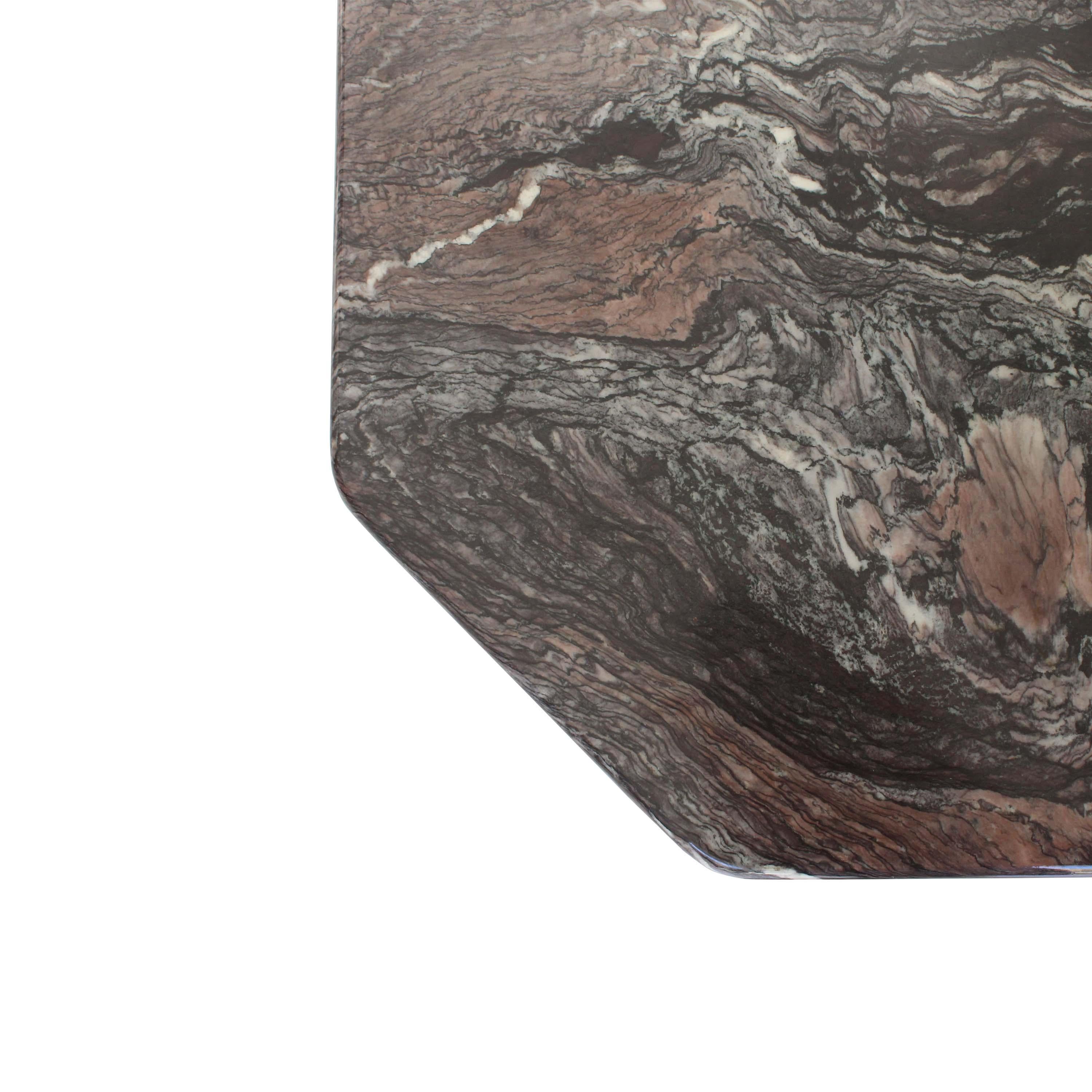 Pair of Italian Calacatta Cipollino Marble Coffee Tables, 1970s For Sale 2