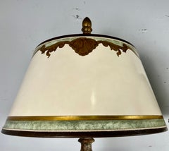 Pair of Italian Candlestick Lamps W/ Parchment Shades