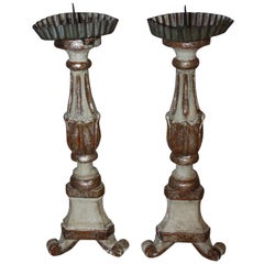 Pair of Italian Candlesticks, 19th Century