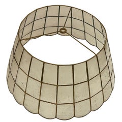 Pair of Italian Capiz shades. Sold individually.