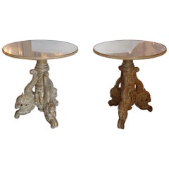 Pair of Italian Carved "Fantasy" Tables