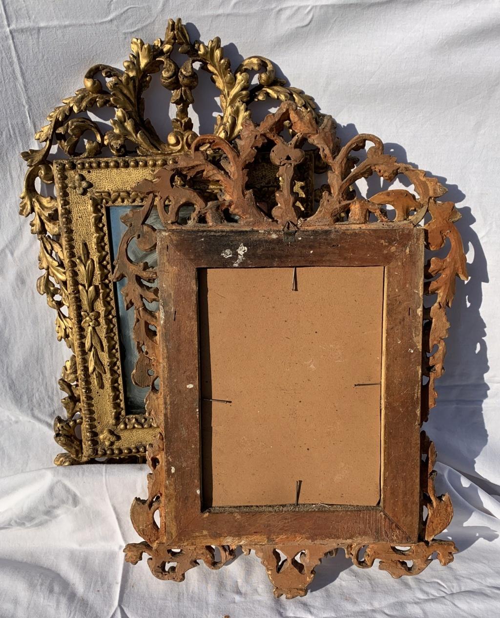Pair of Italian Carved Gilded Mirrors, Italy, 18th Century, Rome Venice Glass 6