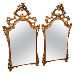 Pair of Italian Carved Mirrors
