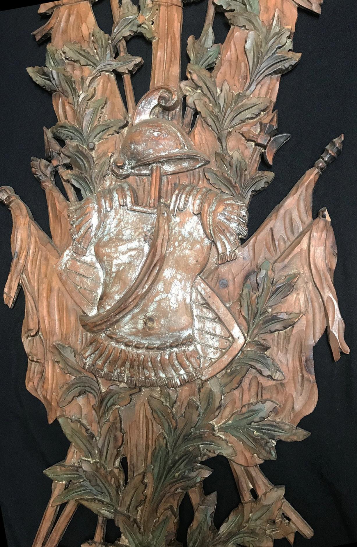 Pair of Italian Carved Wood Panels In Good Condition In Cypress, CA