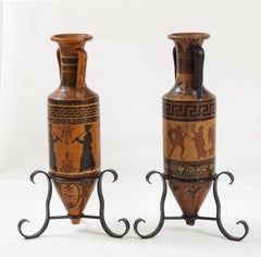 Pair of Italian Ceramic Amphora's in the Etruscan Style