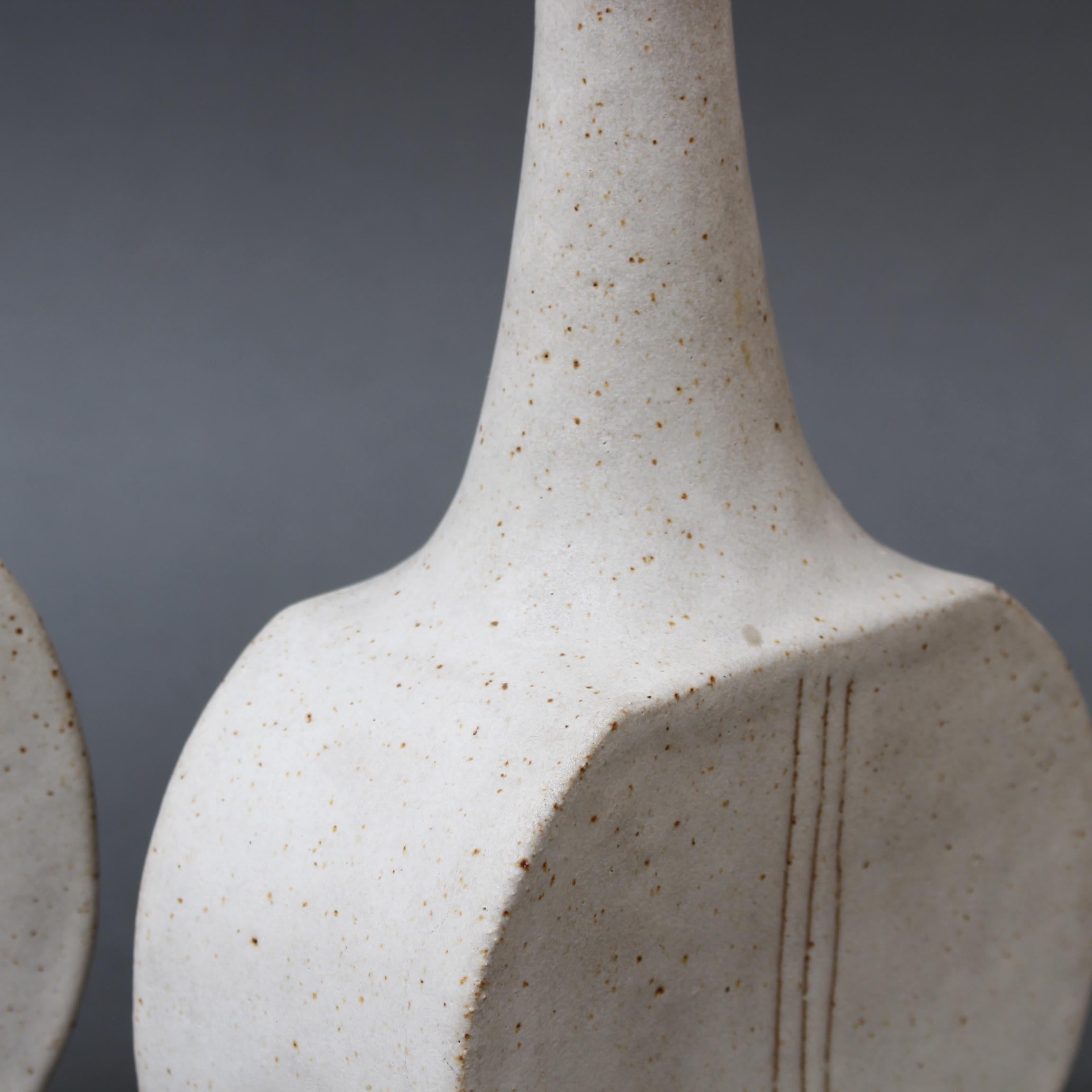 Pair of Italian Ceramic Bottles by Bruno Gambone (circa 1980s) For Sale 7