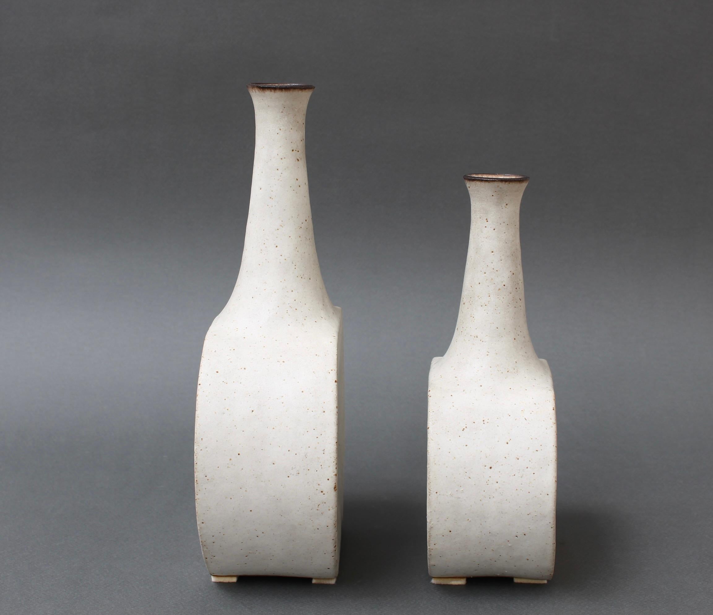 Pair of Italian Ceramic Bottles by Bruno Gambone (circa 1980s) 10