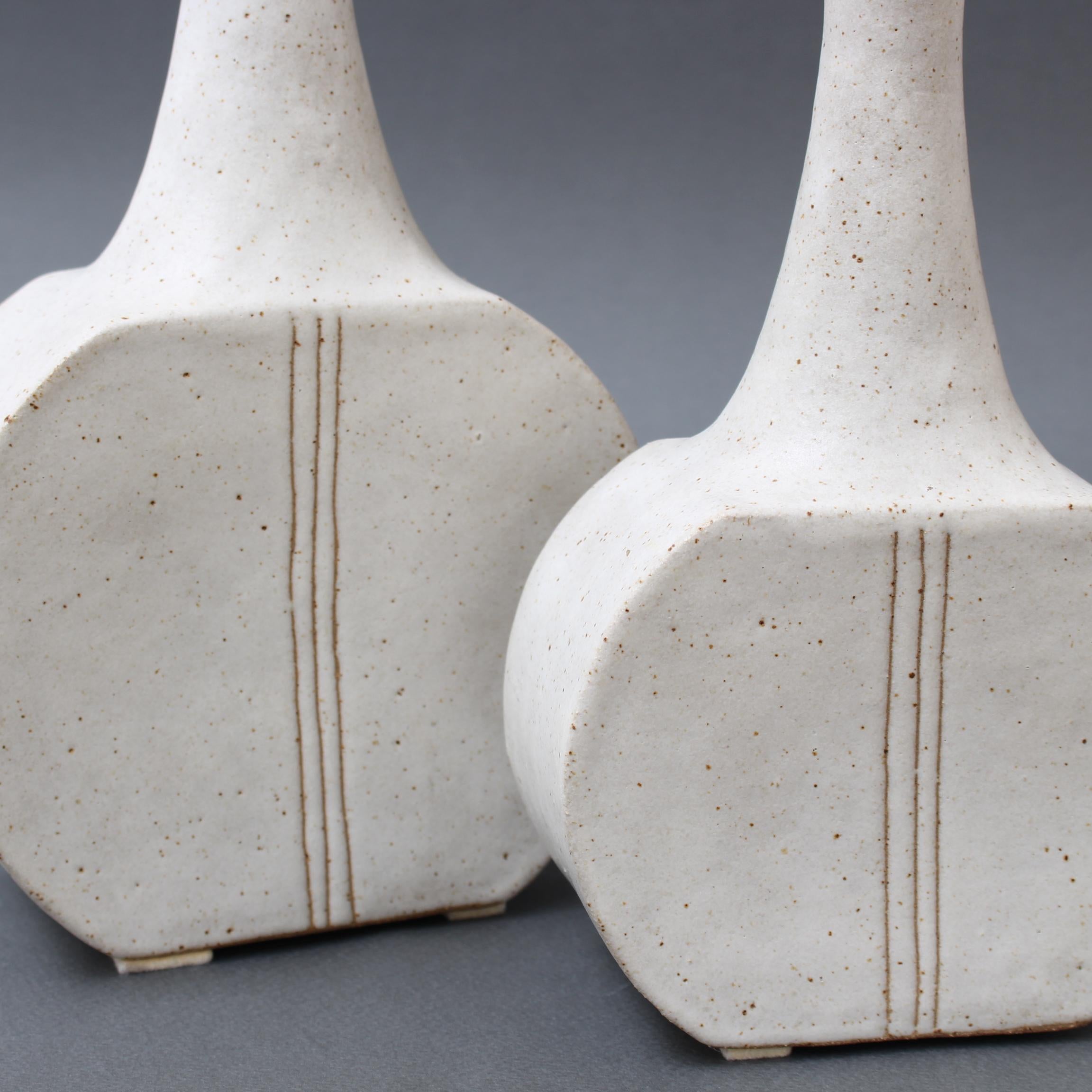 Pair of Italian Ceramic Bottles by Bruno Gambone (circa 1980s) 12