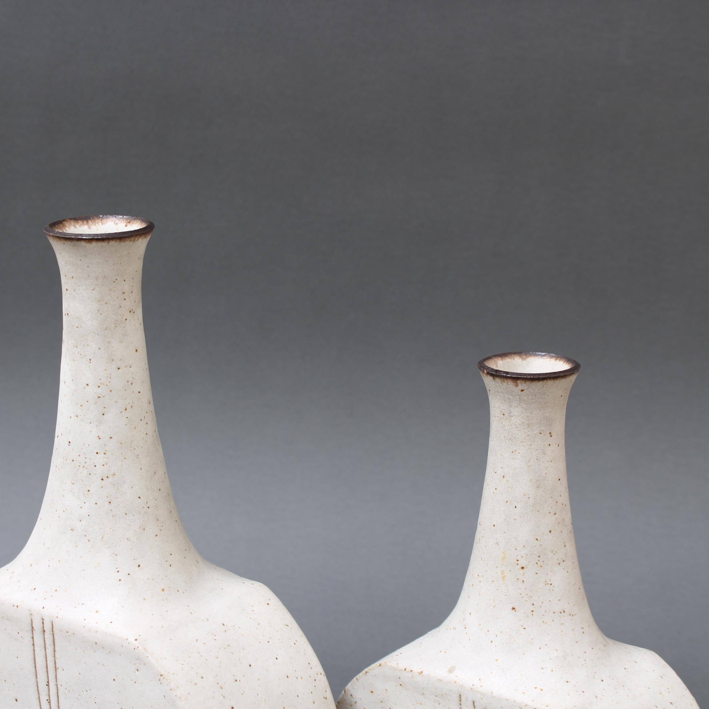 Pair of Italian Ceramic Bottles by Bruno Gambone (circa 1980s) For Sale 14