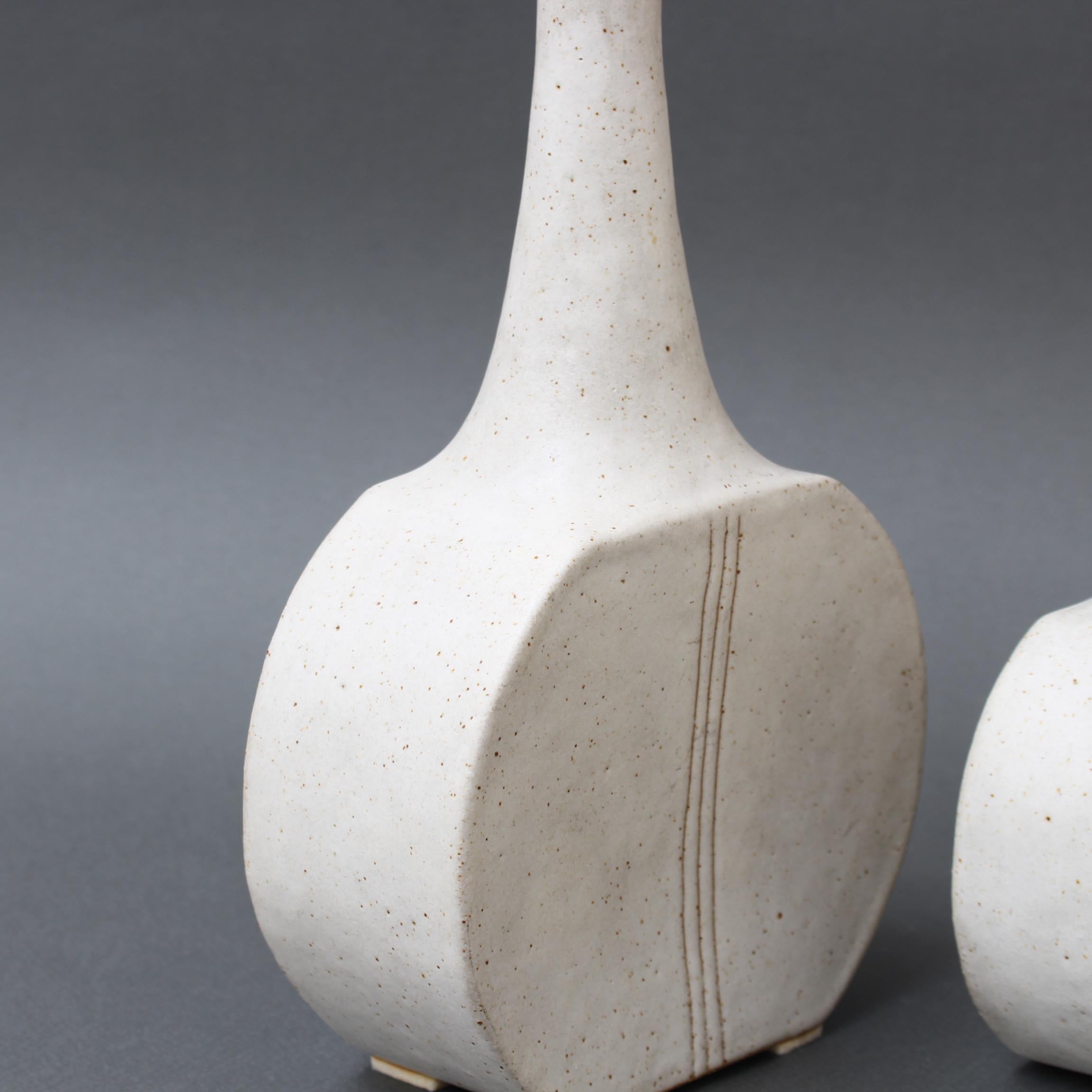 Pair of Italian Ceramic Bottles by Bruno Gambone (circa 1980s) 2