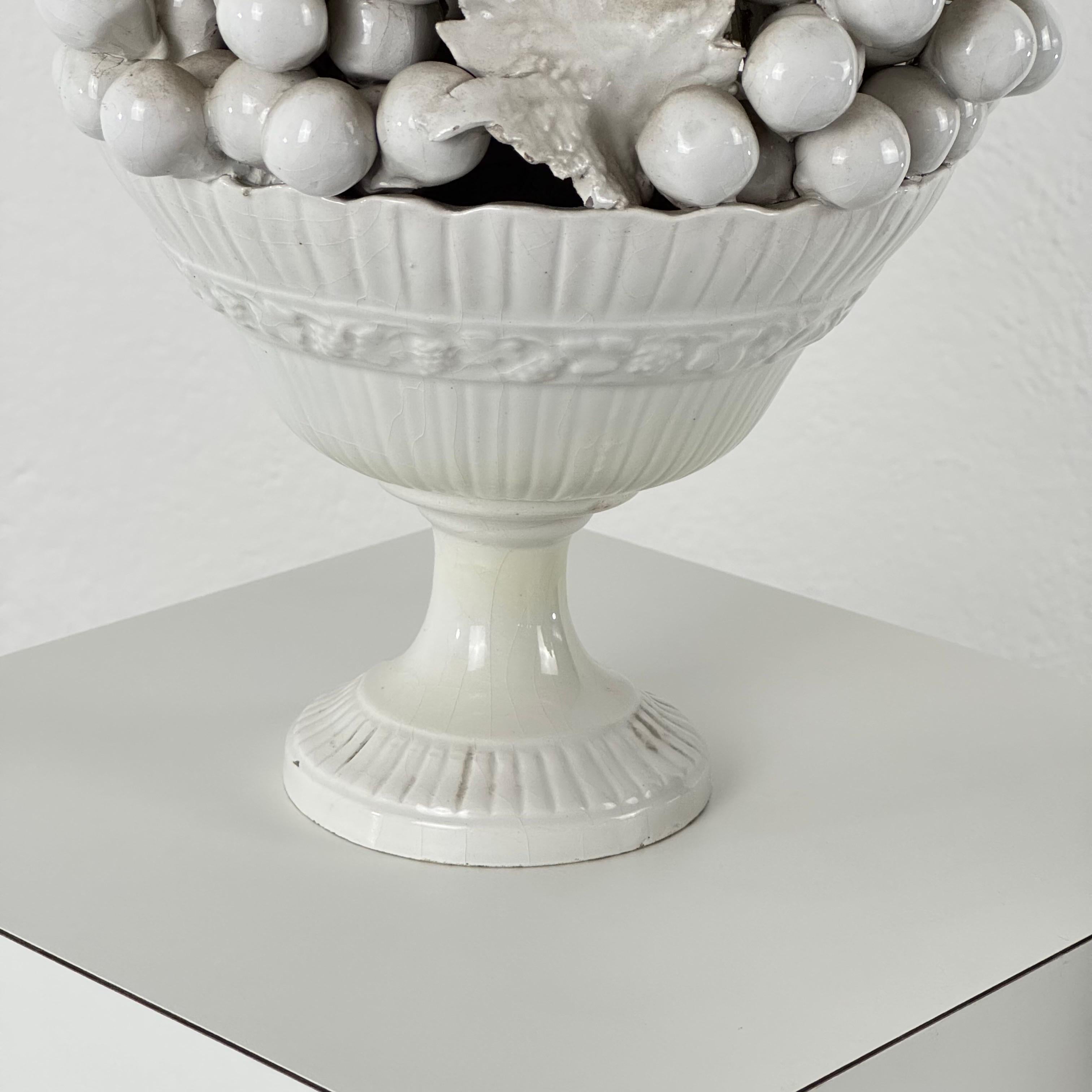 Pareja de esculturas topiarias de cerámica italiana de Ceramica Nove, años 50 en venta 4