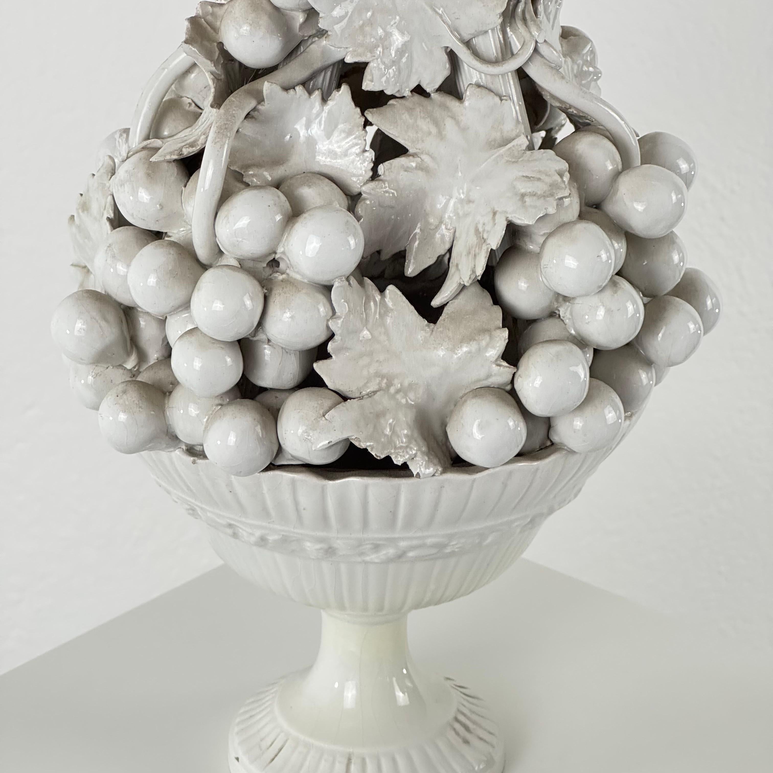 Pareja de esculturas topiarias de cerámica italiana de Ceramica Nove, años 50 en venta 5
