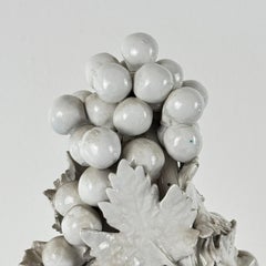 Pair of Italian Ceramic Fruit Topiary Sculptures by Ceramica Nove, 1950s