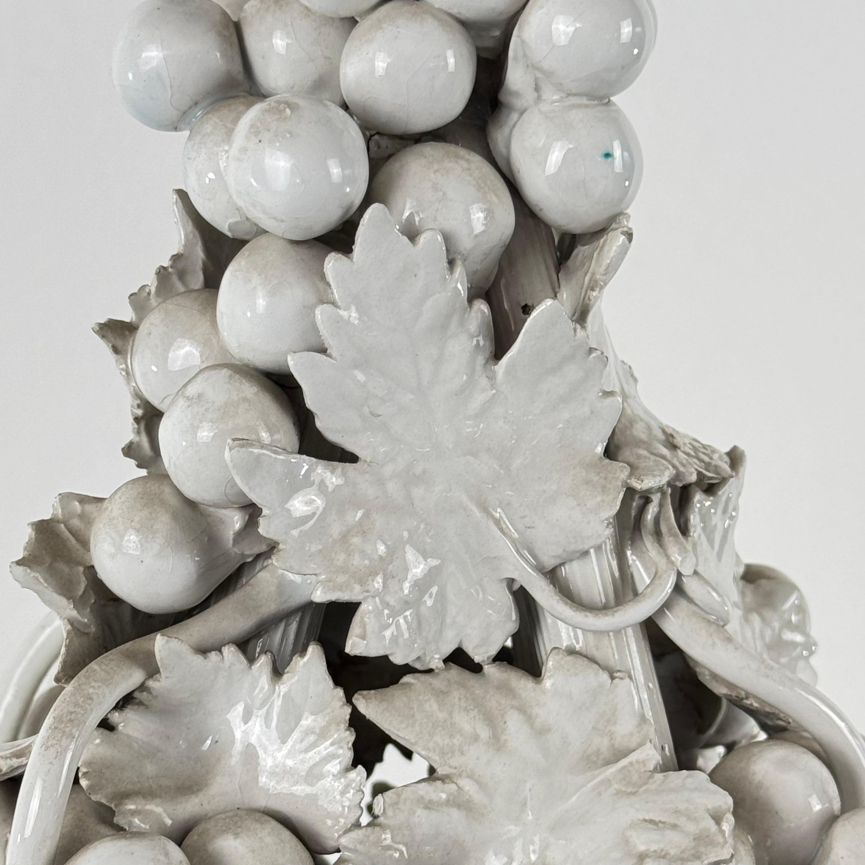Pareja de esculturas topiarias de cerámica italiana de Ceramica Nove, años 50 Italiano en venta