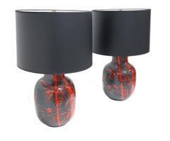 Paar italienische Keramiklampen von Alvino Bagni für Raymor