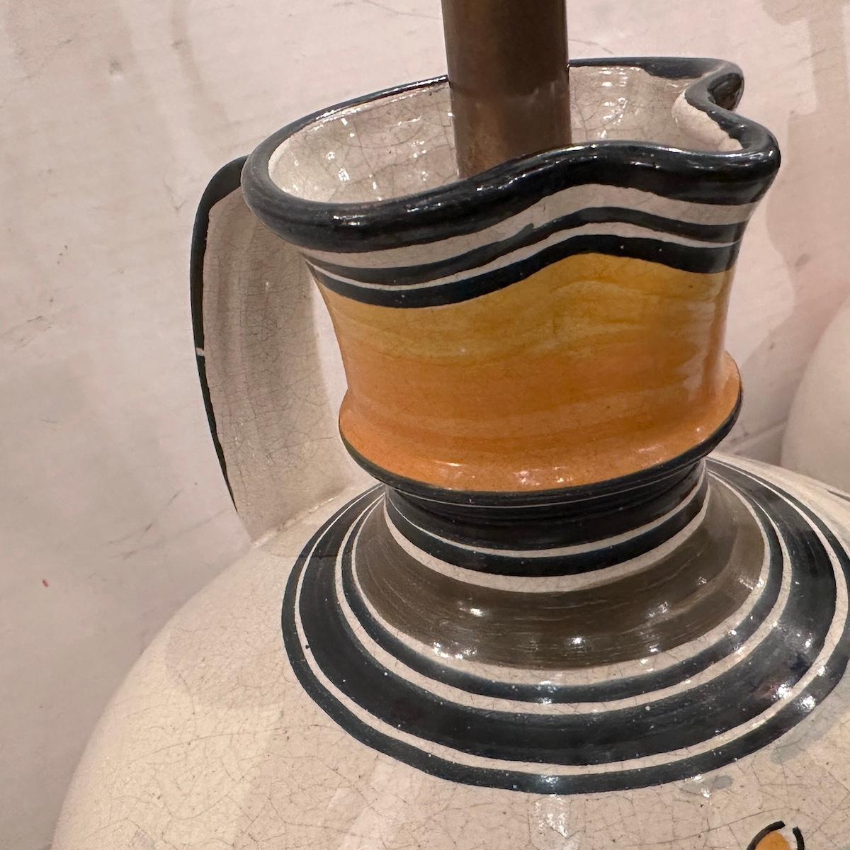 Paire de lampes italiennes en céramique en vente 6