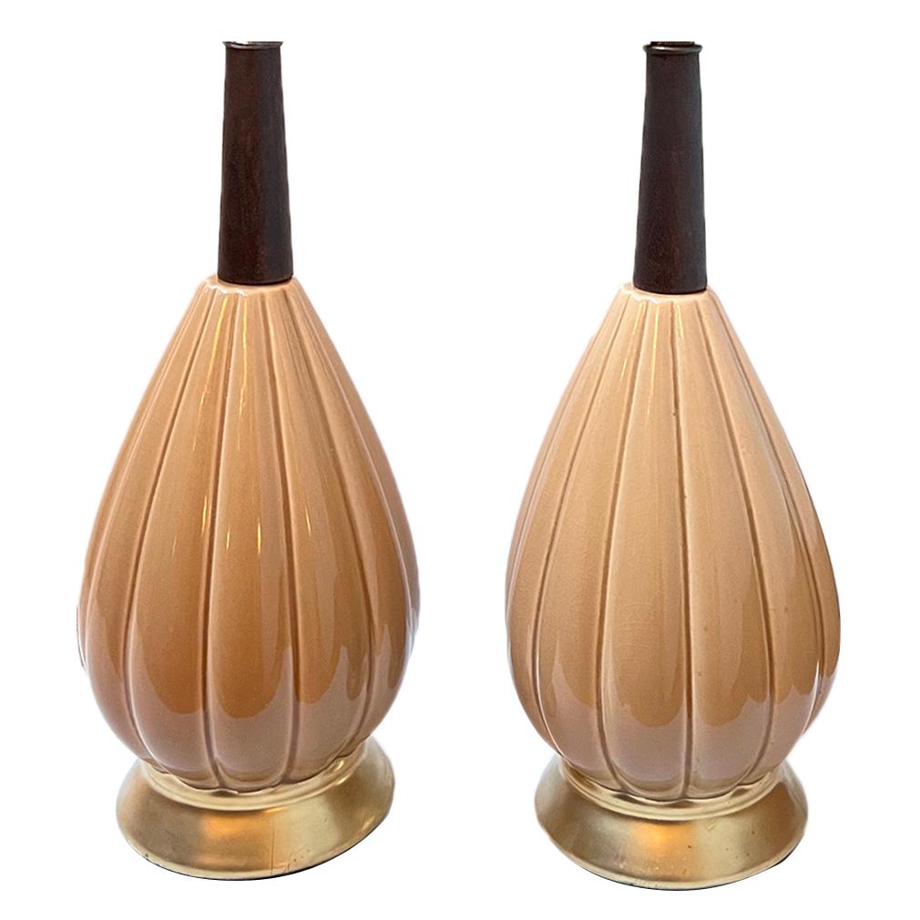 Pair of circa 1960's Italian ceramic table lamps

Measurements:
Height of body: 13.75
