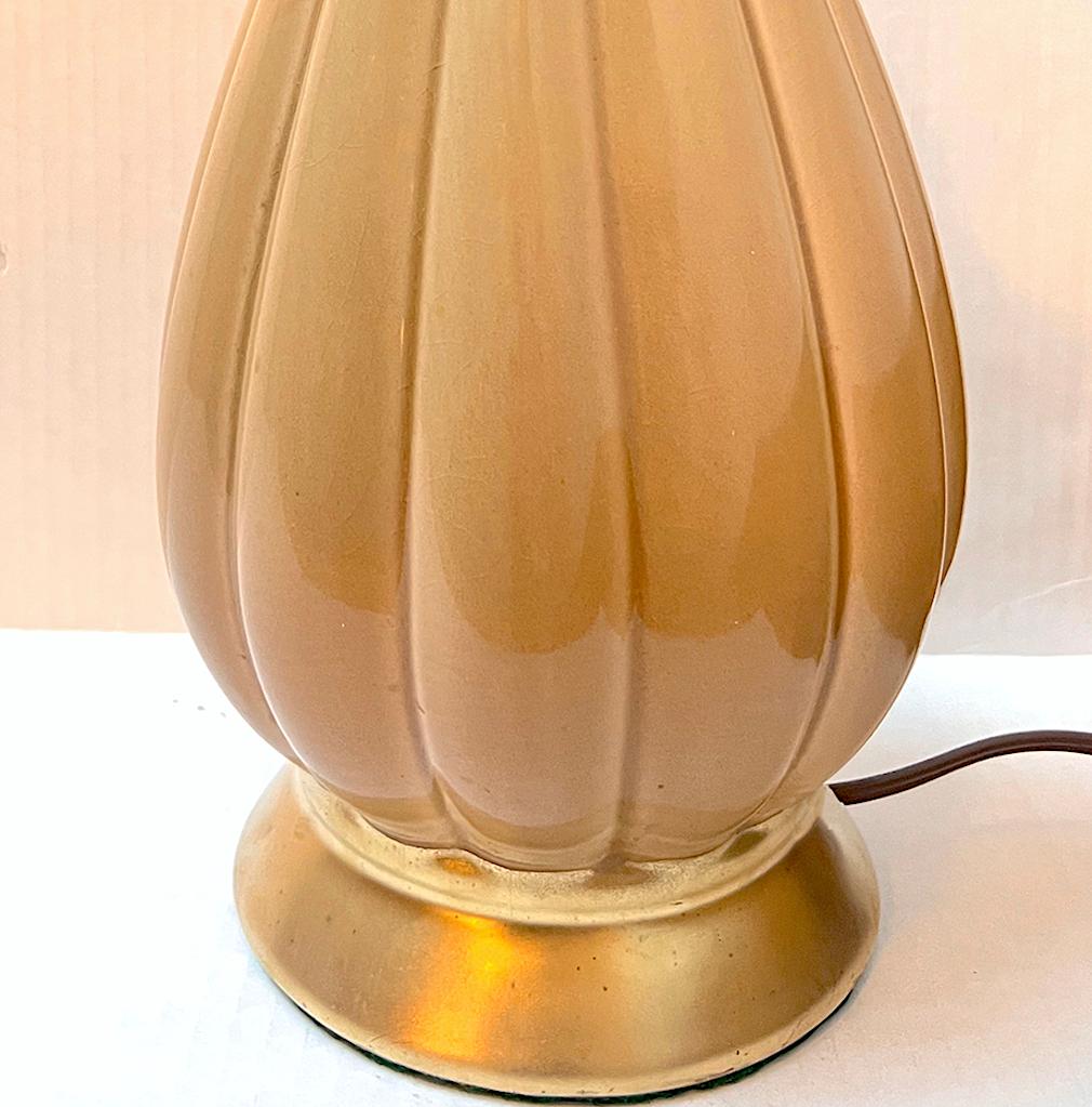 Mid-20th Century Pair of Italian Ceramic Lamps For Sale