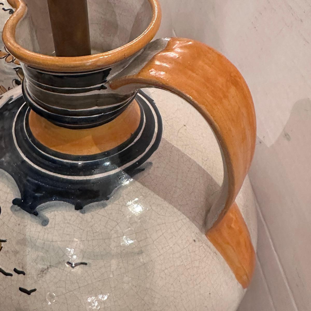 Paire de lampes italiennes en céramique en vente 2