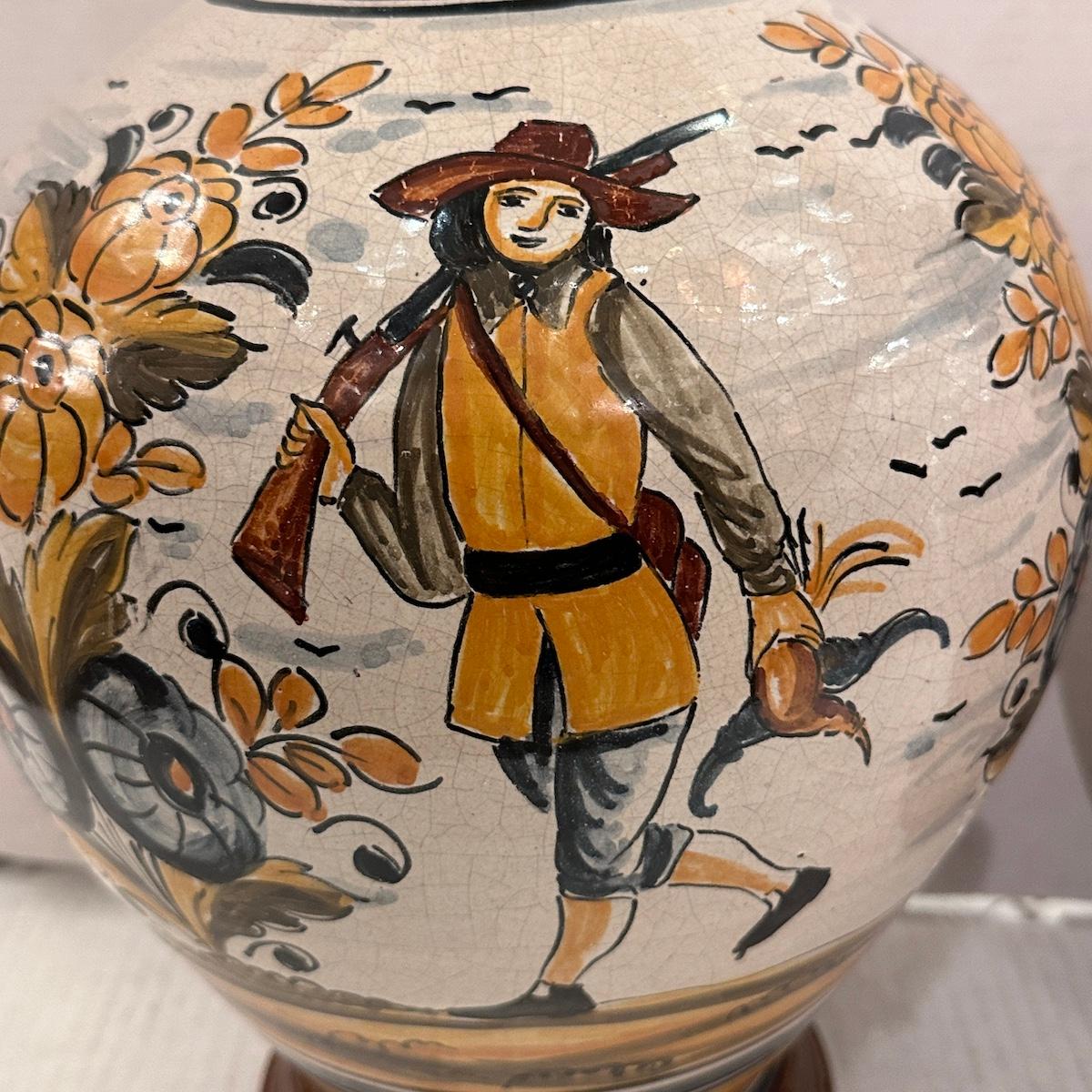 Paire de lampes italiennes en céramique en vente 4