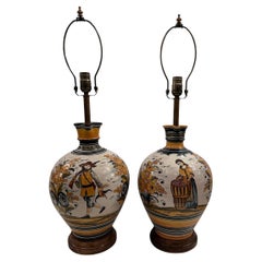Pair of Italian Ceramic Lamps