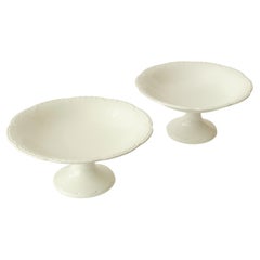 Pair of Italian Ceramic Pedestal Bowls by S. C. Richard, Italy 1930s