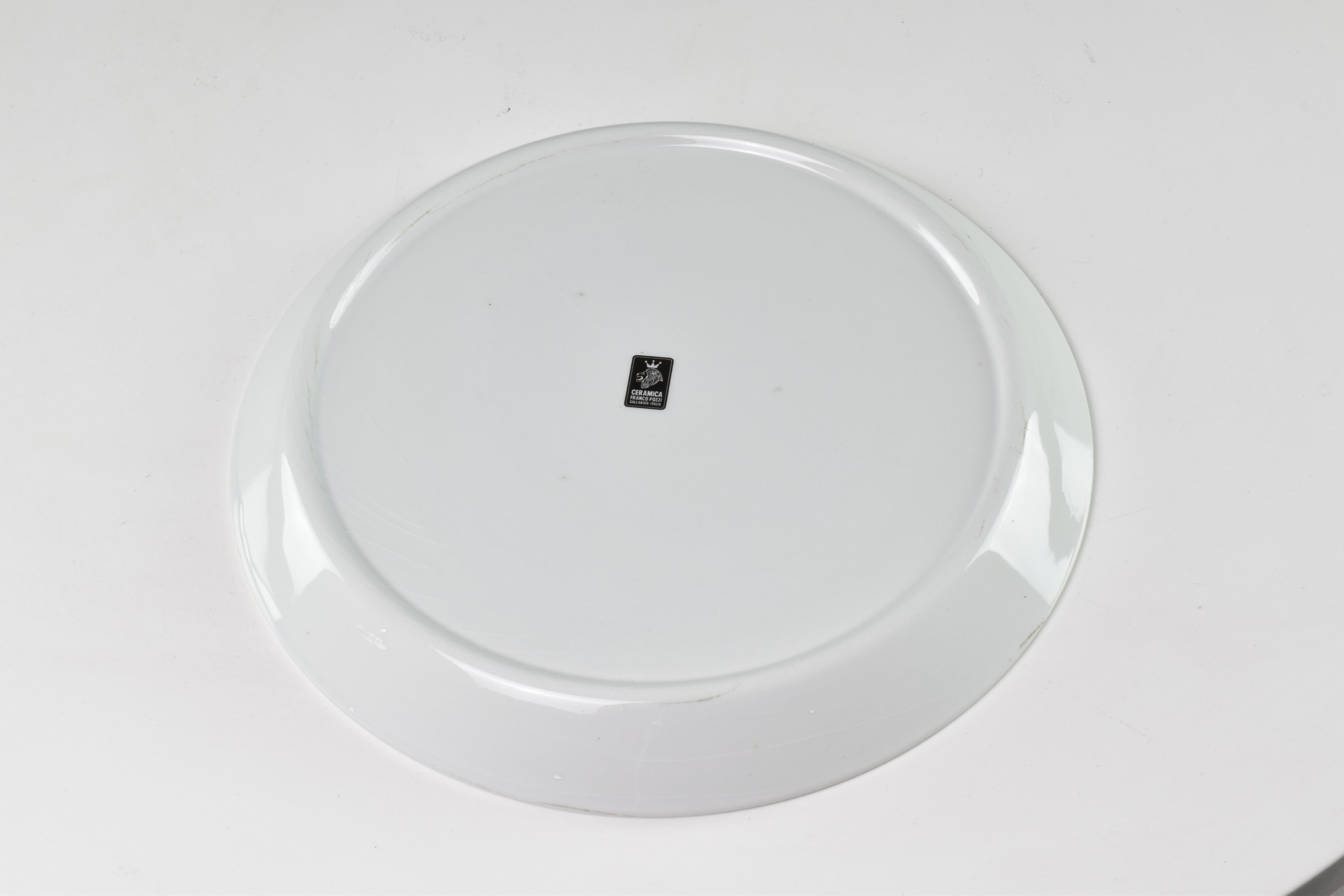 Paire d'assiettes en céramique italienne de Franco Pozzi, 1965 en vente 5