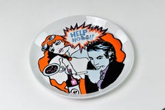 Pair of Italian Ceramic Plates by Franco Pozzi, 1965