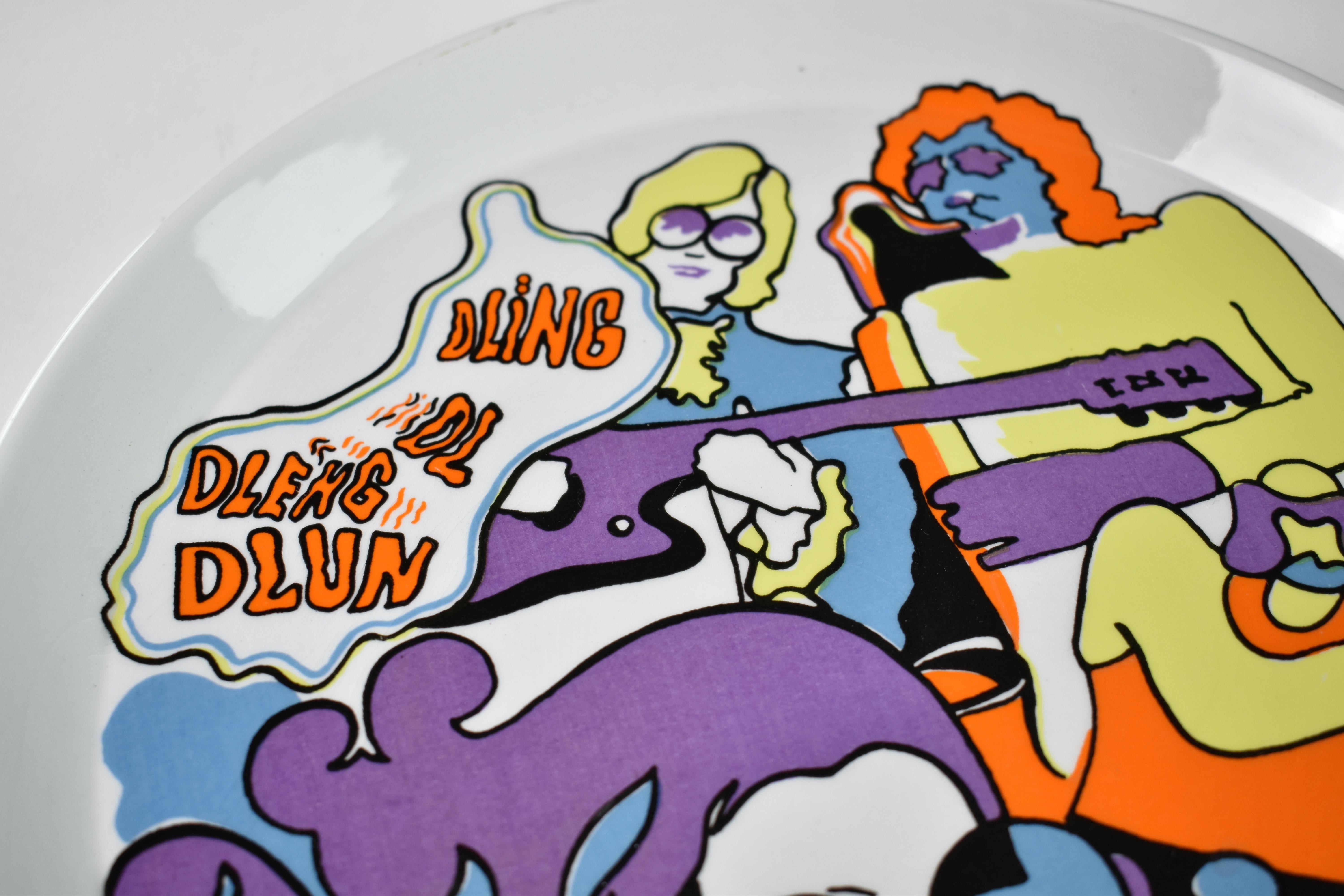 Paire d'assiettes en céramique italienne de Franco Pozzi, 1965 Bon état - En vente à Paris, FR