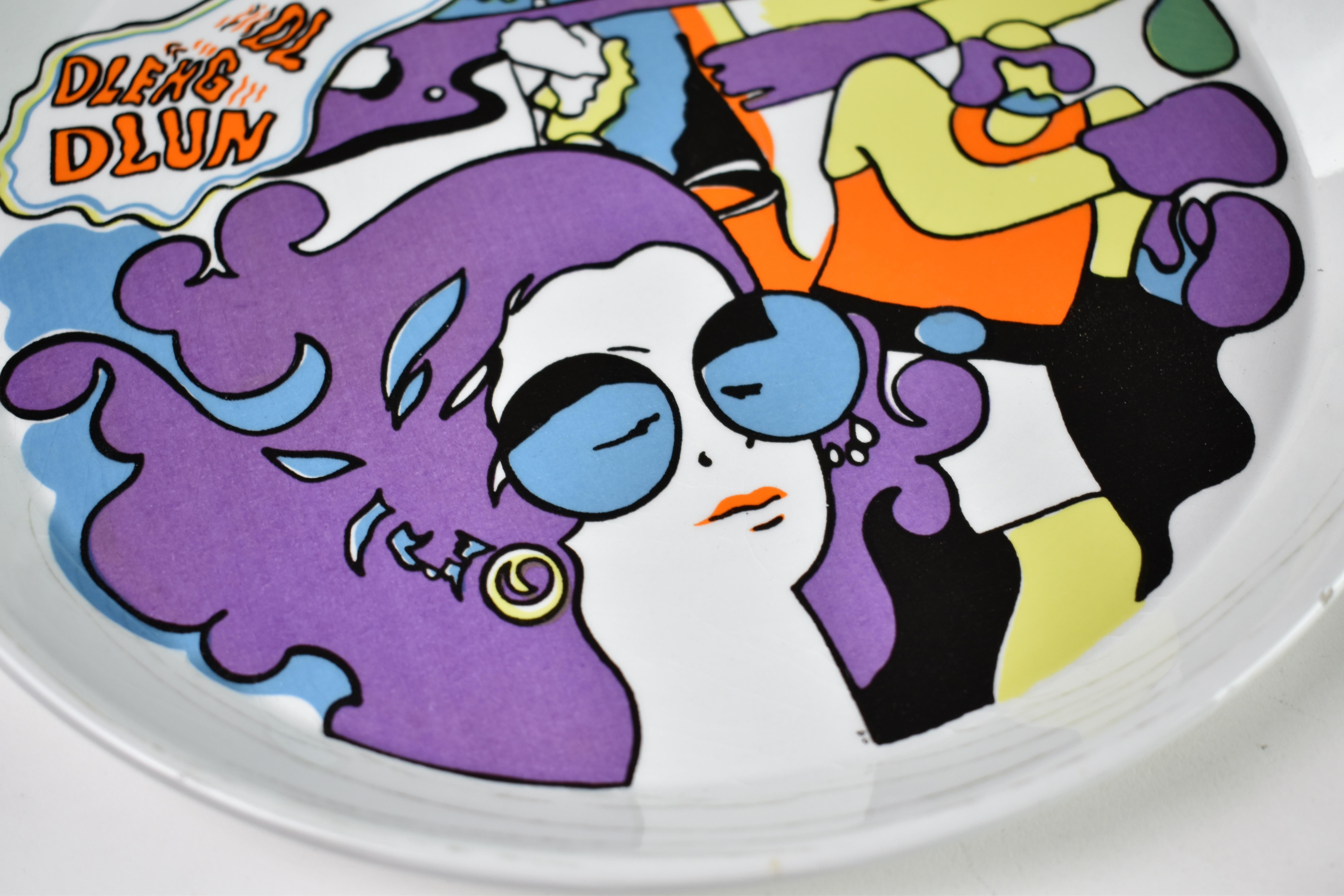 Milieu du XXe siècle Paire d'assiettes en céramique italienne de Franco Pozzi, 1965 en vente