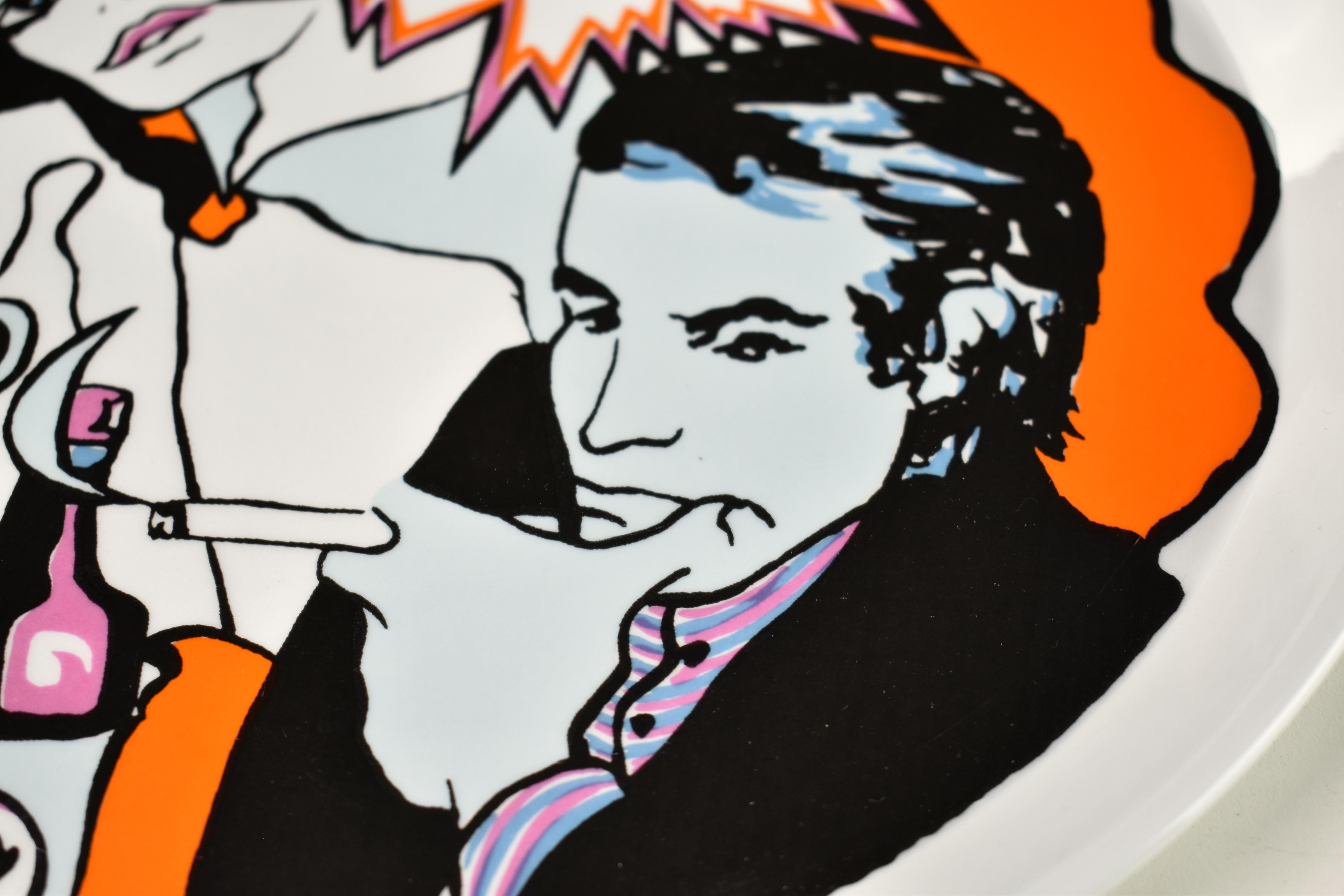 Paire d'assiettes en céramique italienne de Franco Pozzi, 1965 en vente 1