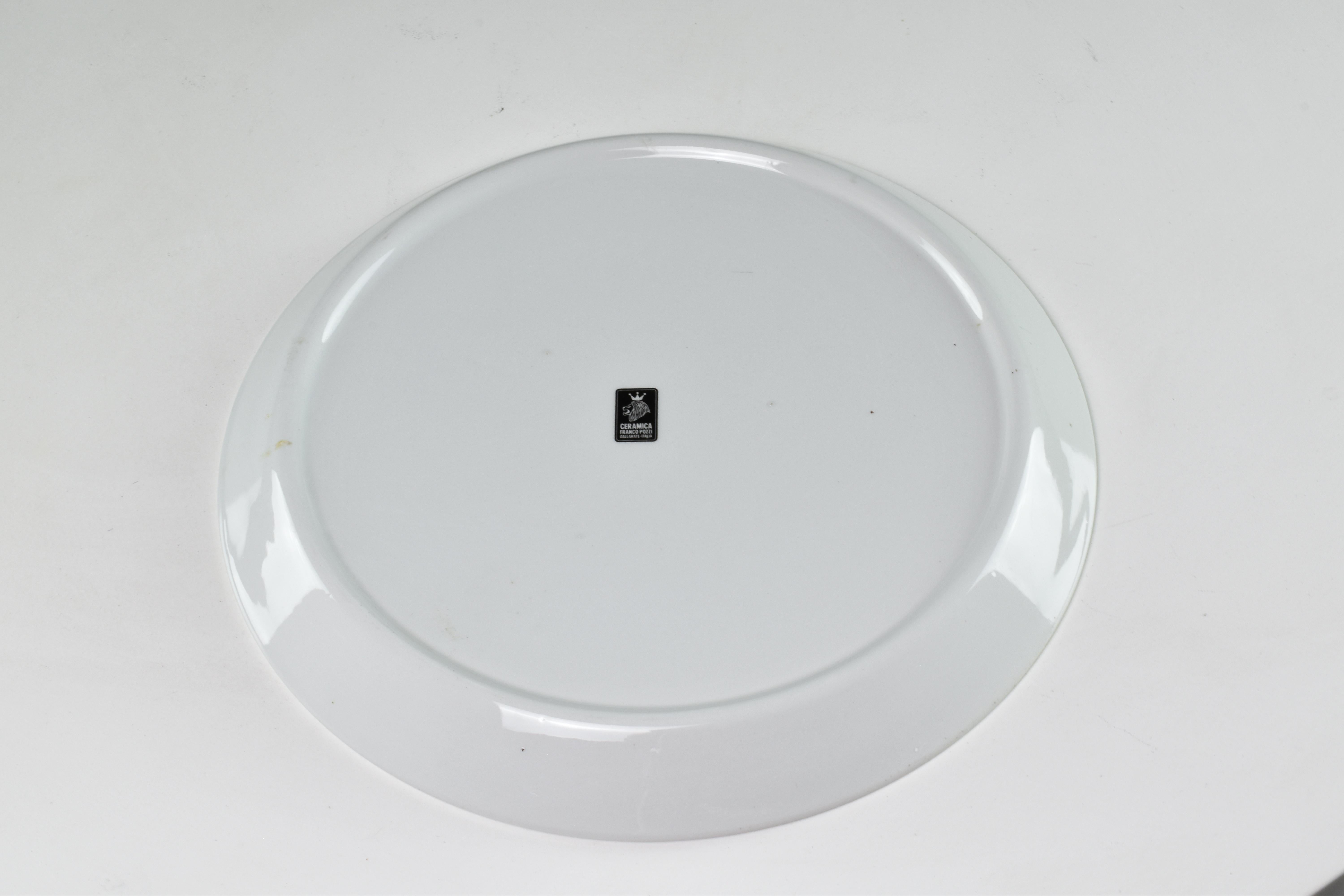 Paire d'assiettes en céramique italienne de Franco Pozzi, 1965 en vente 3