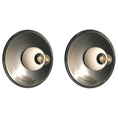 Pair of Italian Ceramic Sconces / Flush Mounts, 2 Pairs Available