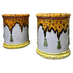 Pair of Italian ceramic stools circa 1980