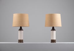 Coppia di lampade da tavolo in ceramica italiana, anni '60