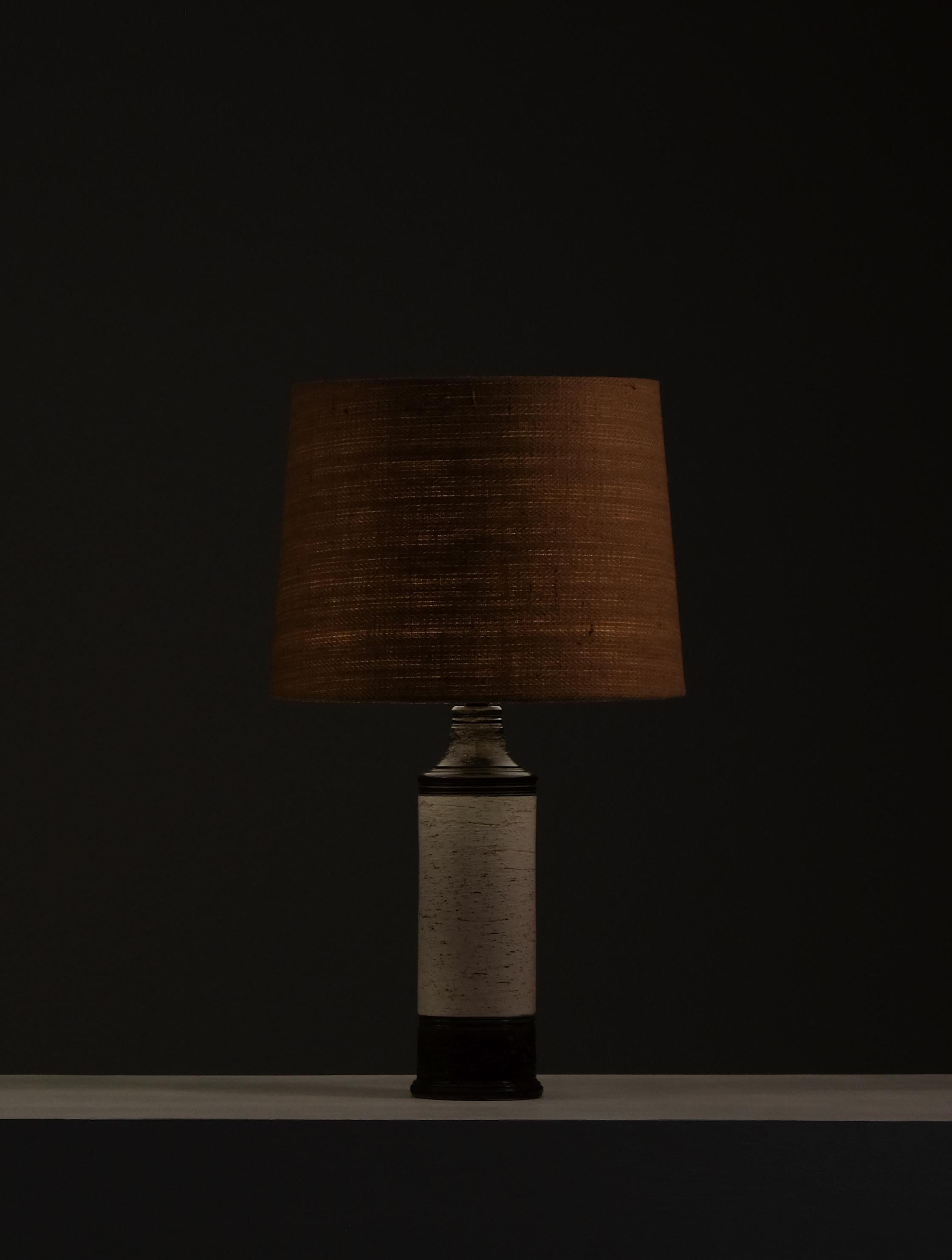 Scandinavo moderno Coppia di lampade da tavolo in ceramica italiana, anni '60 in vendita