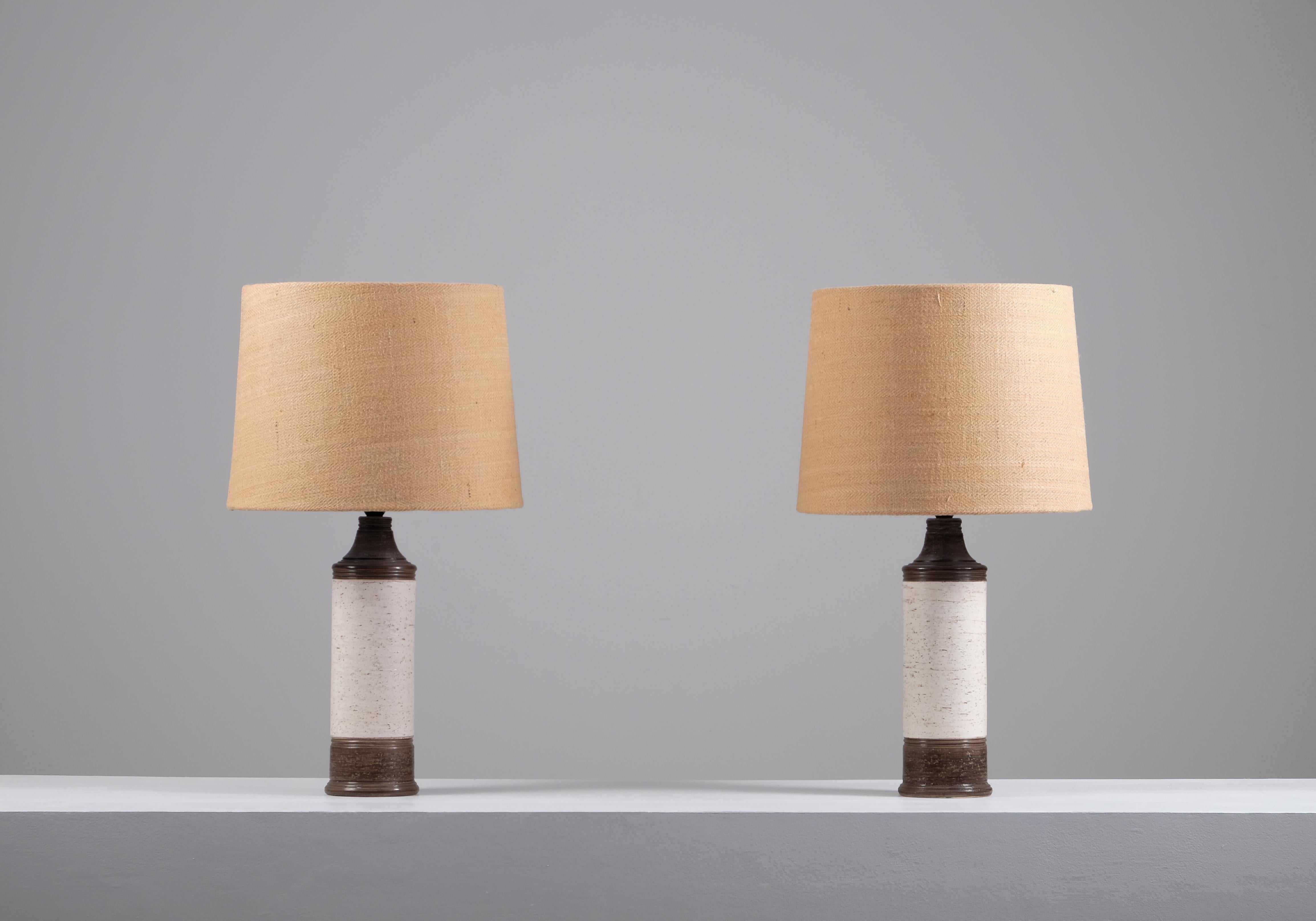 Coppia di lampade da tavolo in ceramica italiana, anni '60 in vendita 2