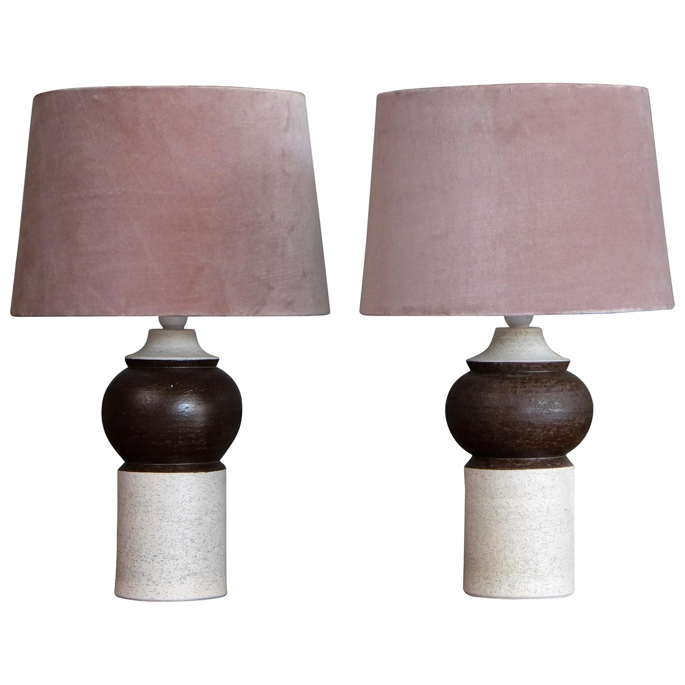 Pair of Italian Ceramic Table Lamps, 1960s