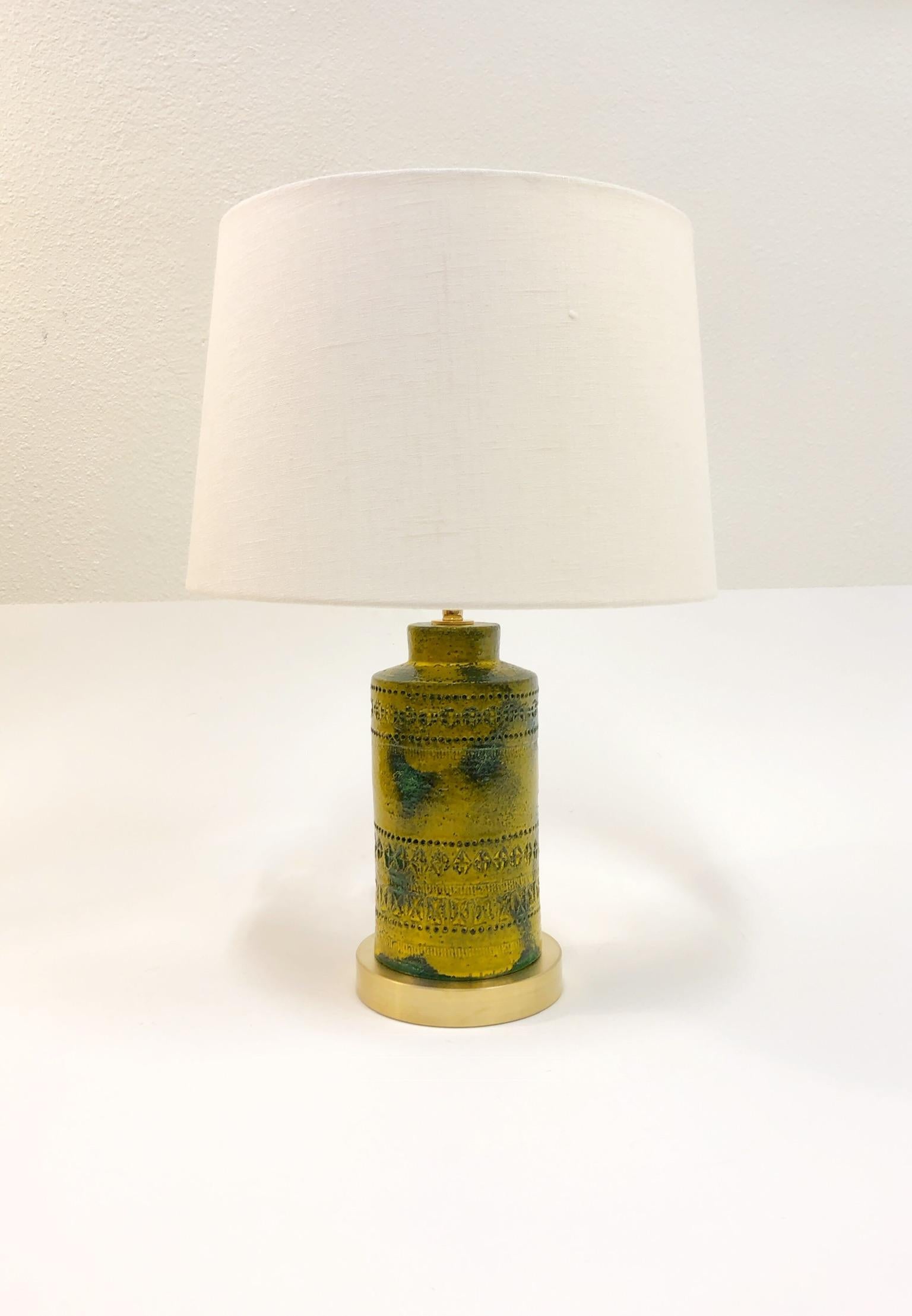 Pair of Italian Ceramic Table Lamps by Bitossi In Excellent Condition In Palm Springs, CA